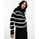 Vila VIRil Mockneck L/S Knit Rib Top - Musta/Valkoinen