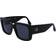 Victoria Beckham VB653S 001 52 Solbriller Acetat Sort Grå Firkantet - Black