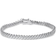 Macy's Triple Row Link Bracelet - Silver/Diamonds