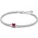 Pandora Sparkling Heart Tennis Bracelet - Silver/Red/Transparent