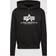 Alpha Industries Hoodie mit Label-Print in Black, Größe