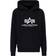 Alpha Industries Hoodie mit Label-Print in Black, Größe