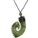 81st Generation Matau Hand Carvede Pendant Necklace - Green