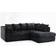 Furniture 786 Porto Jumbo Cord Black Sofa 212cm 3 Seater