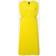 Ulla Popken Sleeveless Pleat Detail Chiffon Dress yellow