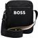 BOSS Crossbody Bag with Contrast Logo and Signature-Stripe Strap - Black