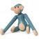 Kay Bojesen Monkey Mini Vintage Blue Figurine 9.5cm