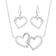 Montana Silversmiths Victory in Love Barbed Wire Jewelry Set - Silver/Crystal