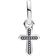 Pandora ME Sparkling Cross Mini Charm Pendant - Silver/Transparent