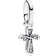 Pandora ME Sparkling Cross Mini Charm Pendant - Silver/Transparent