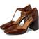 Nine West Janky T Strap Heels Brown