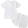 Kid's Short Sleeve Tops & Short Pants 2-piece Suits - White