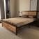 Homcom Double Frame Steel Bed Base Rustic Brown 145x190cm