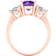 Clara Pucci Wedding Ring - Rose Gold/Amethyst/Transparent