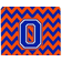 ComfortCreator Letter O Chevron Orange & Blue Wall Decor 15.2x15.2cm