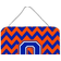 ComfortCreator Letter O Chevron Orange & Blue Wall Decor 15.2x15.2cm