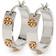 Tory Burch Miller Stud Huggie Earrings - Silver/Gold