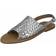 Leather Collection Weave Sandal - Silver