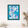 Wee Blue Coo Chill Pattern Rest Quote Affirmation Calm Blue/Black Framed Art 33.5x43.7cm