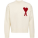 Ami Paris Ami de Coeur Sweater Unisex - Off White/Red