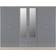 SECONIQUE Nevada Grey Gloss/Light Oak Wardrobe 230x182.5cm