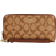 Coach Long Zip Around Wallet In Signature - Gold/Khaki Saddle 2