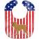 Caroline's Treasures USA Patriotic Brussels Griffon Baby Bib