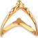 Jane Kønig Drippy V-Ring - Gold