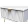 B&Q 1 Drawer Matt White Bedside Table 39.5x45cm