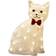 Konstsmide Sitting Cat Acrylic LED Julelampe 34cm