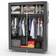 Intirilife Canvas Folding Ash Gray Kleiderschrank 108x170cm