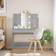 vidaXL 96x40x142cm Gray Sonoma Toiletbord 40x96cm