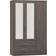 SECONIQUE Nevada Black Wood Grain Wardrobe 116x182.5cm