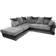 Furniture 786 Dino Black/Grey Sofa 235cm