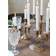 Chic Antique Three-Armed Antique Brass. Ljusstake 24cm