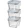 IKEA 365+ lock, fyrkantigt/glas Matlåda 18cl 3st