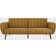 Novogratz Brittany Futon Mustard Linen Sofa 81.5" 3 Seater