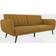 Novogratz Brittany Futon Mustard Linen Sofa 81.5" 3 Seater