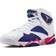 NIKE Air Jordan 7 Retro M - White/Metallic Gold Coin/Deep Royal Blue/Fire Red/Lite Iron Ore