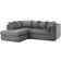 B&Q New Luxor Corner Gray Sofa 212cm 3 Seater