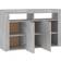 vidaXL 115.5x30x75cm Grey Sonoma Buffet 115.5x75cm