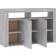 vidaXL 815733 Grey Sonoma Sideboard 115.5x75cm