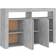 vidaXL 115.5x30x75cm Concrete Grey Buffet 115.5x75cm