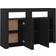 vidaXL 115.5x30x75cm Black Buffet 115.5x75cm