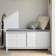 SoBuy Cabinet with 2 Sliding Doors Gray/White Portascarpe 114x53cm