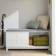 SoBuy Cabinet with 2 Sliding Doors Gray/White Portascarpe 114x53cm