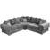 B&Q Verona Grey Sofa 190cm 2pcs 2 Seater, 3 Seater