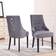 Neo Studded Velvet Dark Grey Kitchen Chair 92cm 2pcs