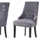 Neo Studded Velvet Dark Grey Kitchen Chair 92cm 2pcs