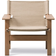 Fredericia Furniture Canvas Børge Mogensen Natural Armchair 76cm